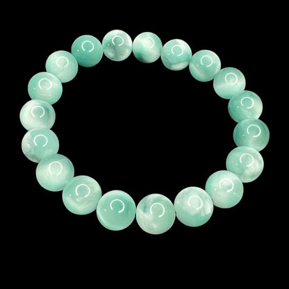 Hemimorphite Crystal Beaded Bracelet (10 mm)