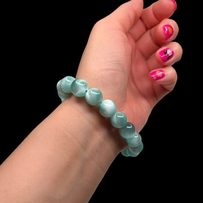 Hemimorphite Crystal Beaded Bracelet (10 mm)