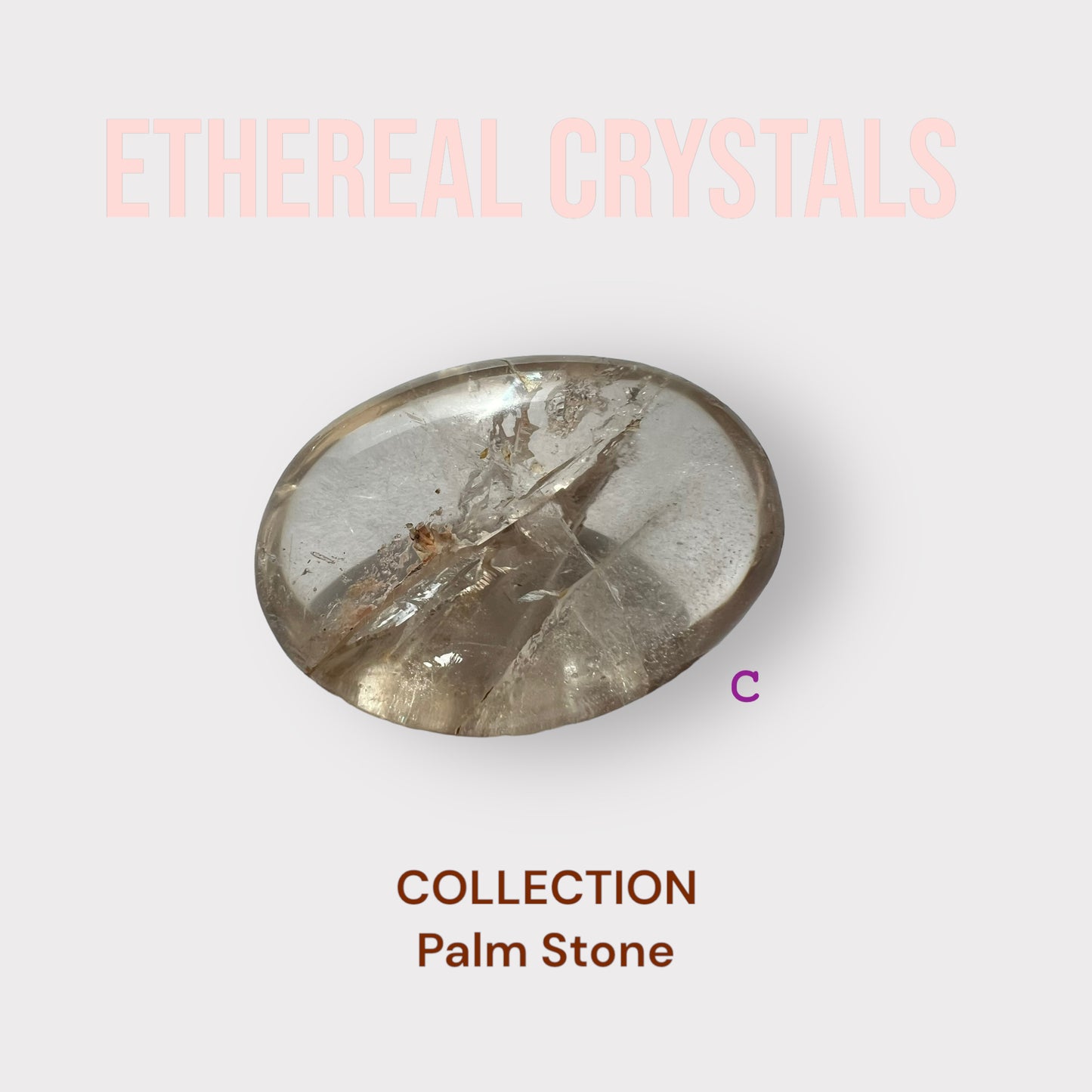 Clear/Light Smoky Quartz Palm Stone (M) Batch #1