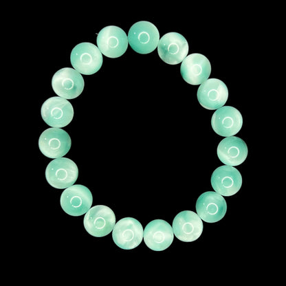 Hemimorphite Crystal Beaded Bracelet (10 mm)