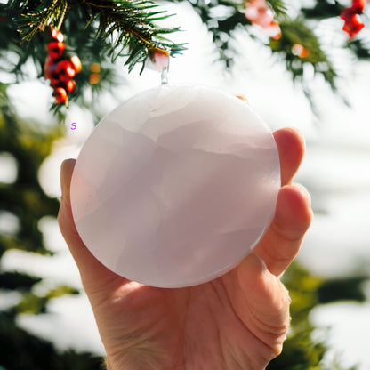Selenite Crystal Plate Round