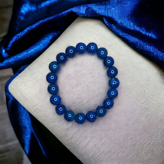 Lapis Lazuli Beaded Bracelet (10.5 mm)