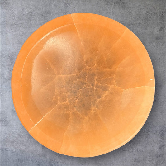 Orange Selenite Bowl Round (S)