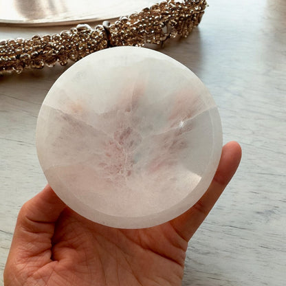 Selenite Crystal Bowl Round (S)