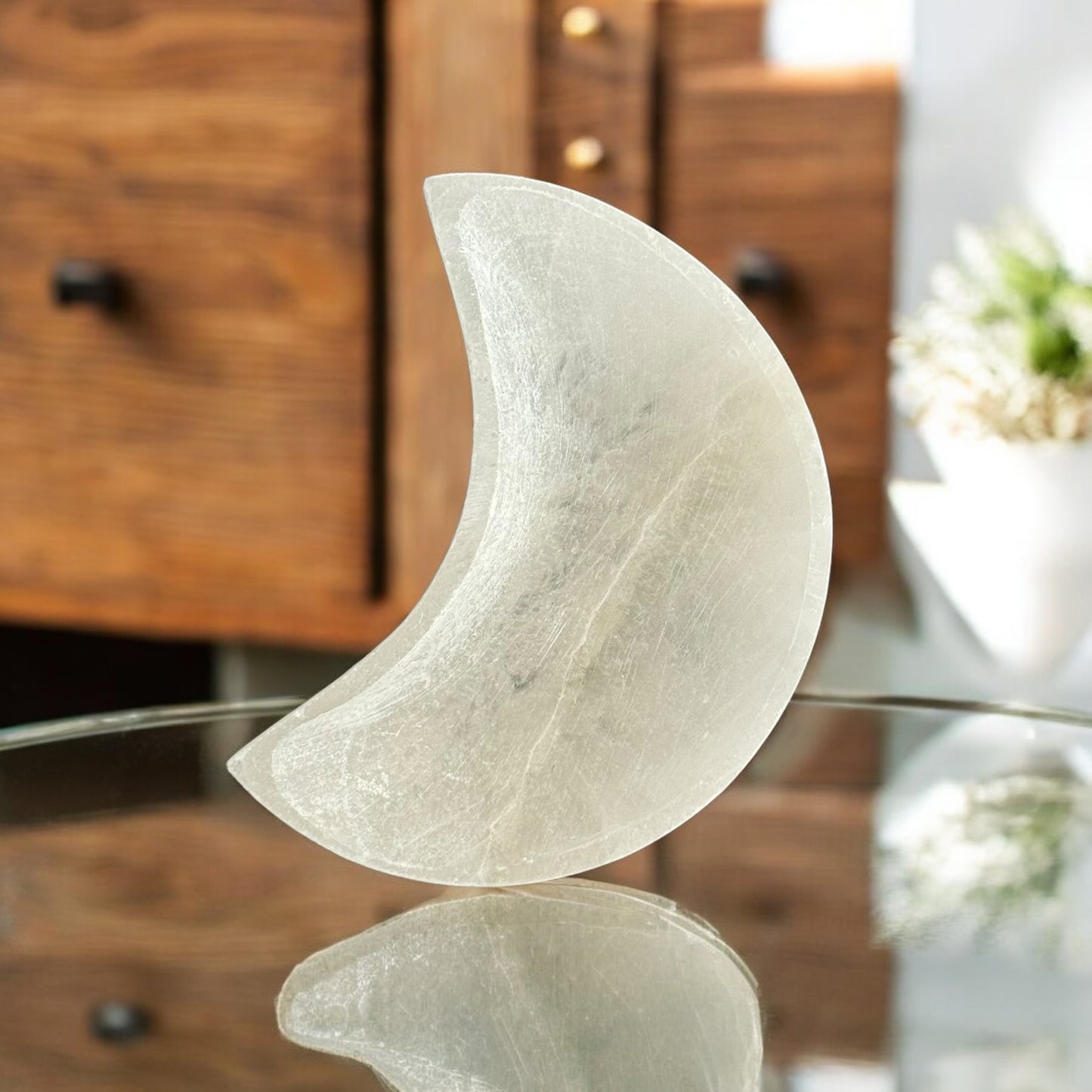 Moon Selenite Bowl (M)