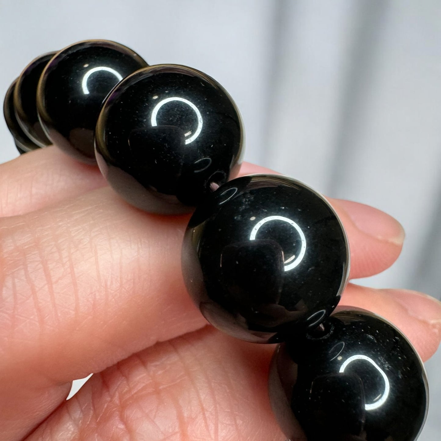 14mm Obsidian Beaded Bracelets