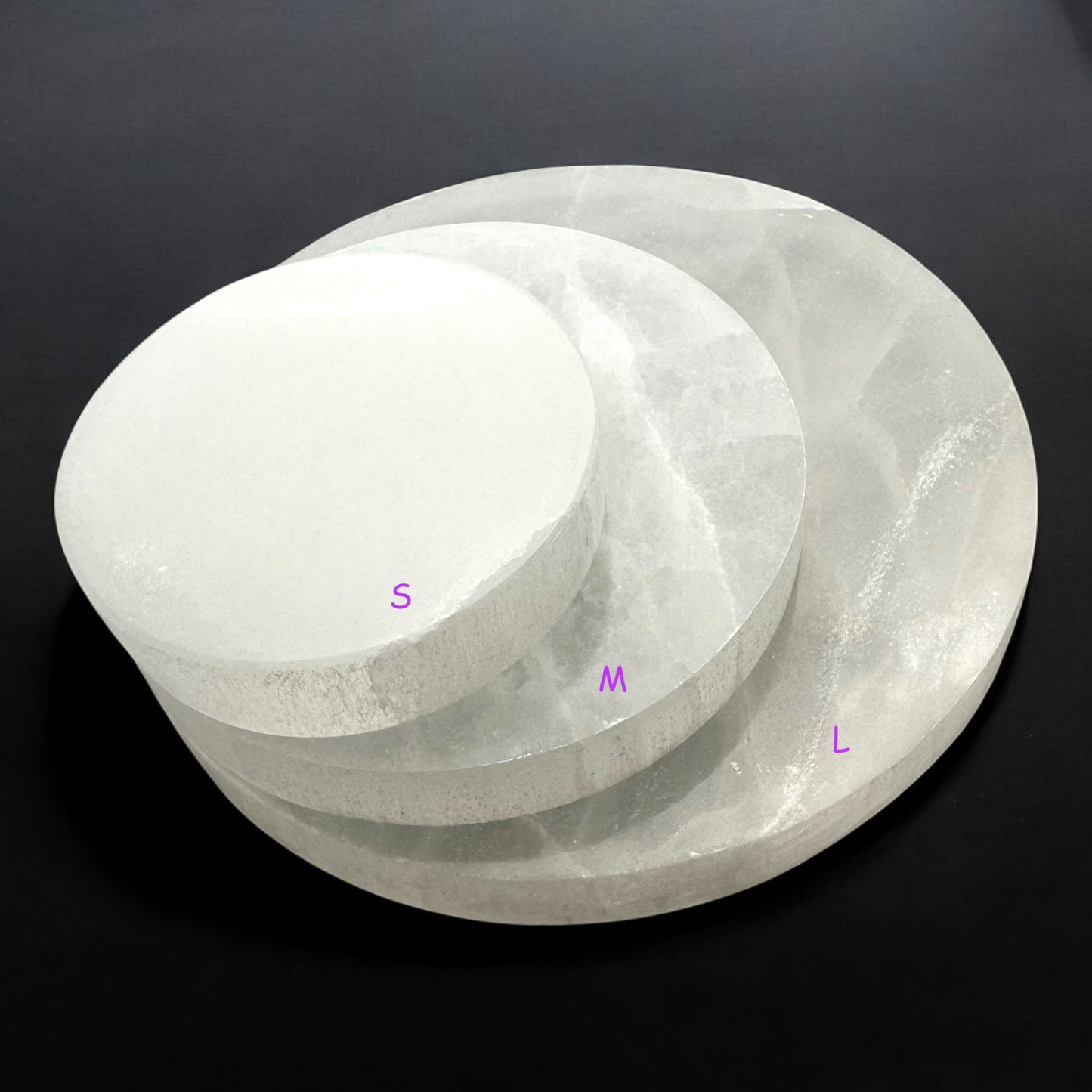 Selenite Crystal Plate Round