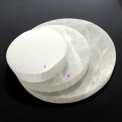 Selenite Crystal Plate Round