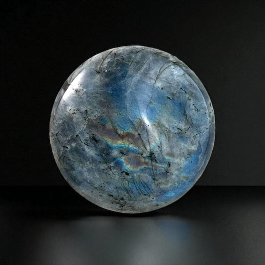 Premium Full Flash Labradorite Crystal Palm Stones
