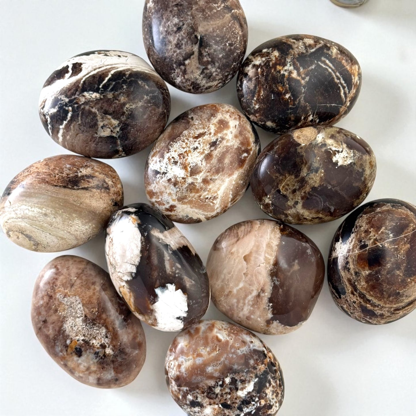 Coffee Opal Crystal Palm Stones