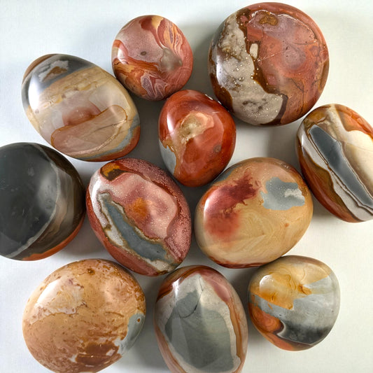 Polychrome Jasper Crystal Palm Stones