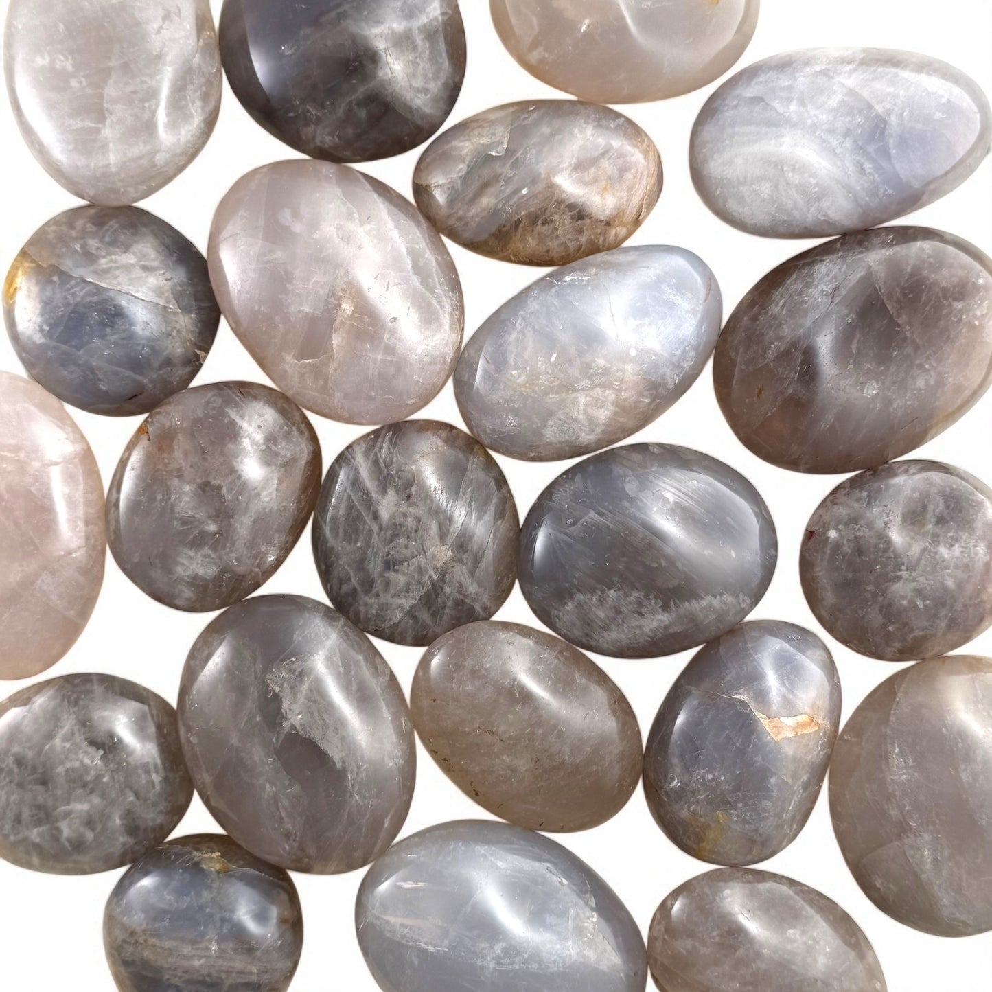 Blue Rose Quartz Crystal Palm Stones