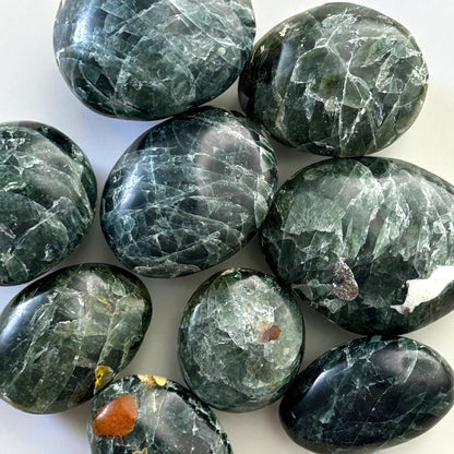 Green Apatite Crystal Palm Stones