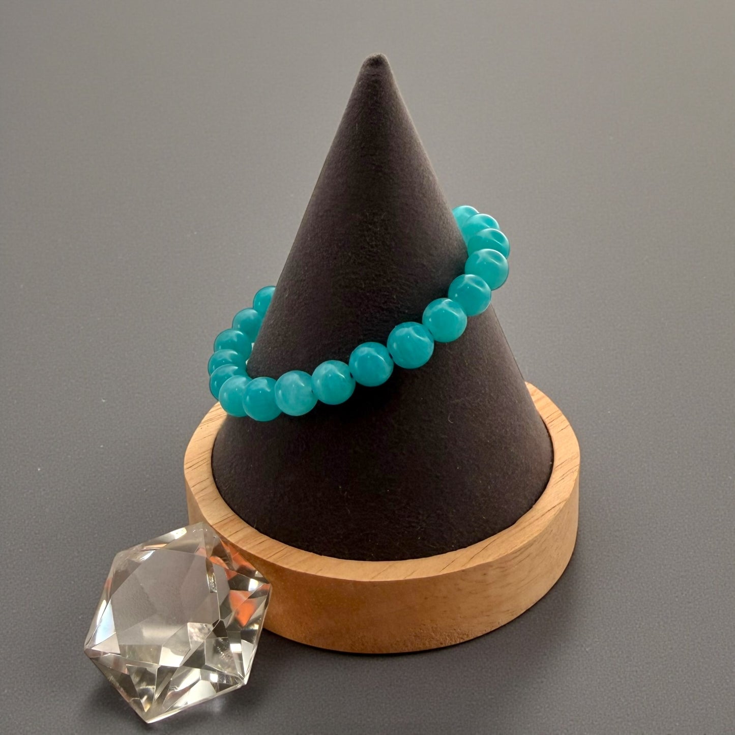 Amazonite Crystal Beaded Bracelet (8 mm)