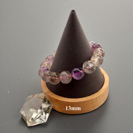 Super Seven, Amethyst Crystal Beaded Bracelet
