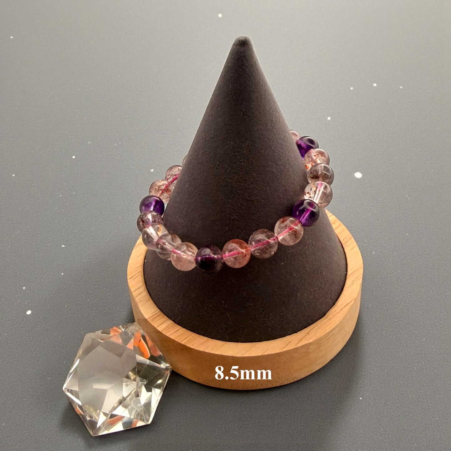 Super Seven, Amethyst Crystal Beaded Bracelet