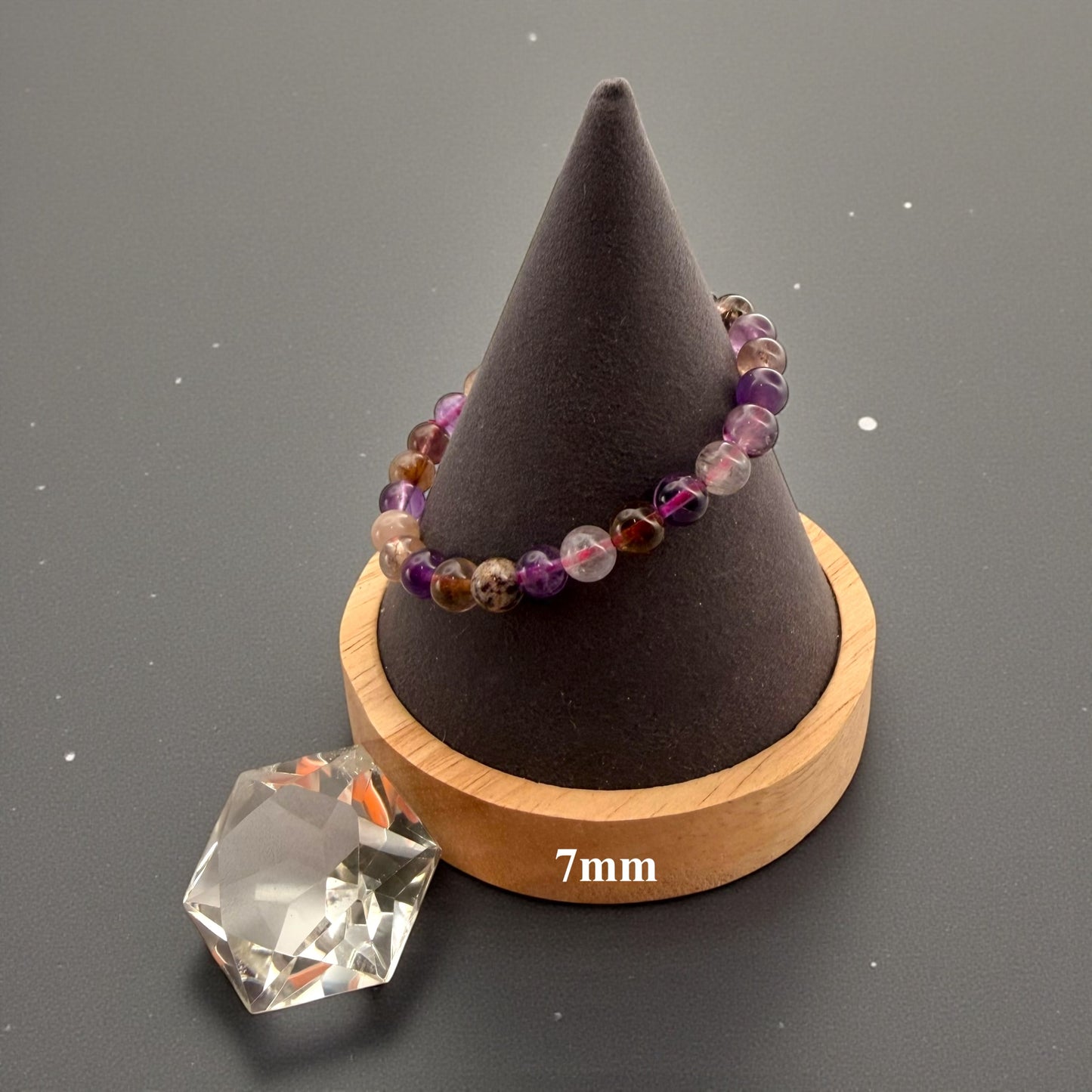 Super Seven, Amethyst Crystal Beaded Bracelet