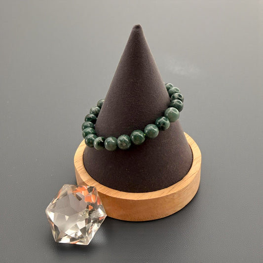 Guatemalan Green Jade Beaded Bracelet
