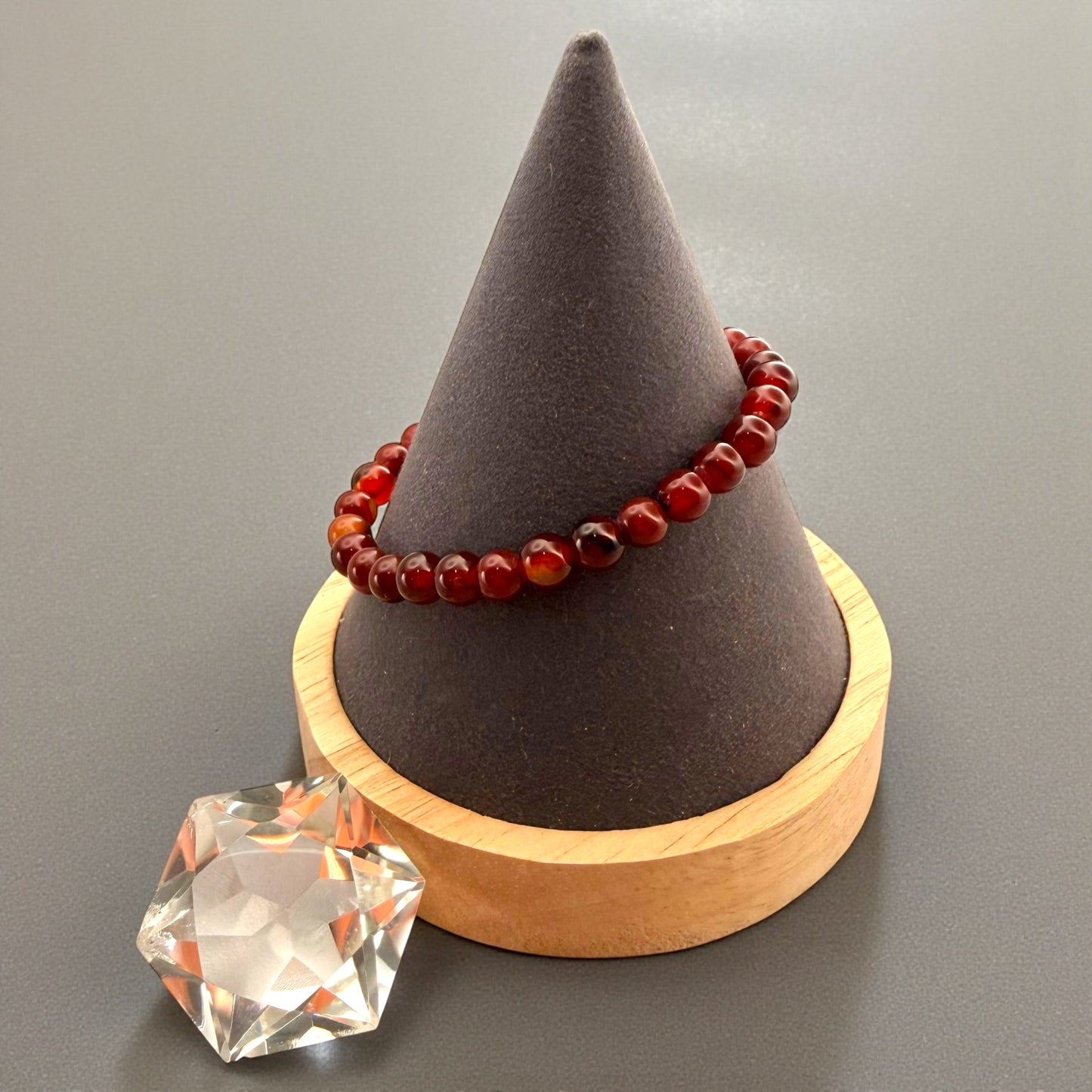 Carnelian Crystal Beaded Bracelets