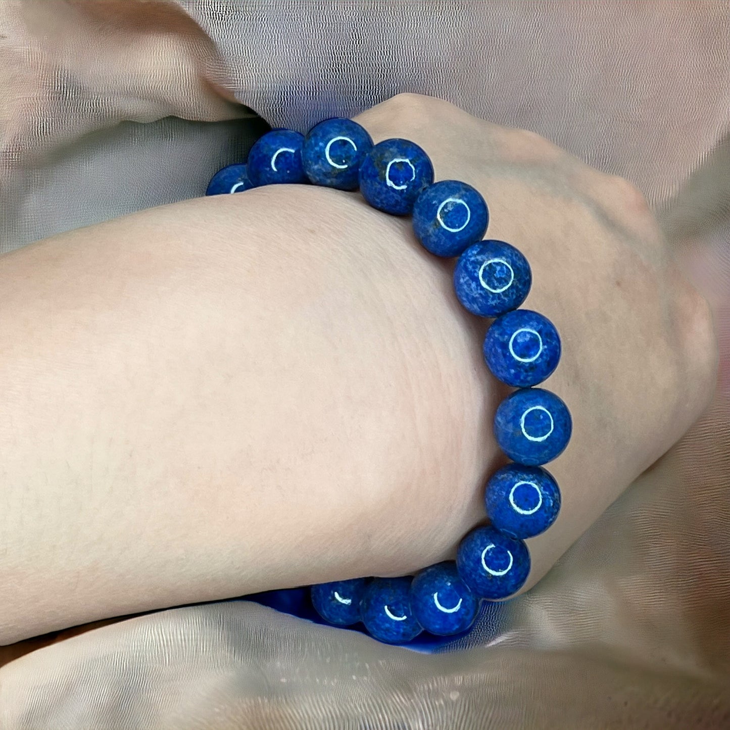 Lapis Lazuli Beaded Bracelet (10.5 mm)