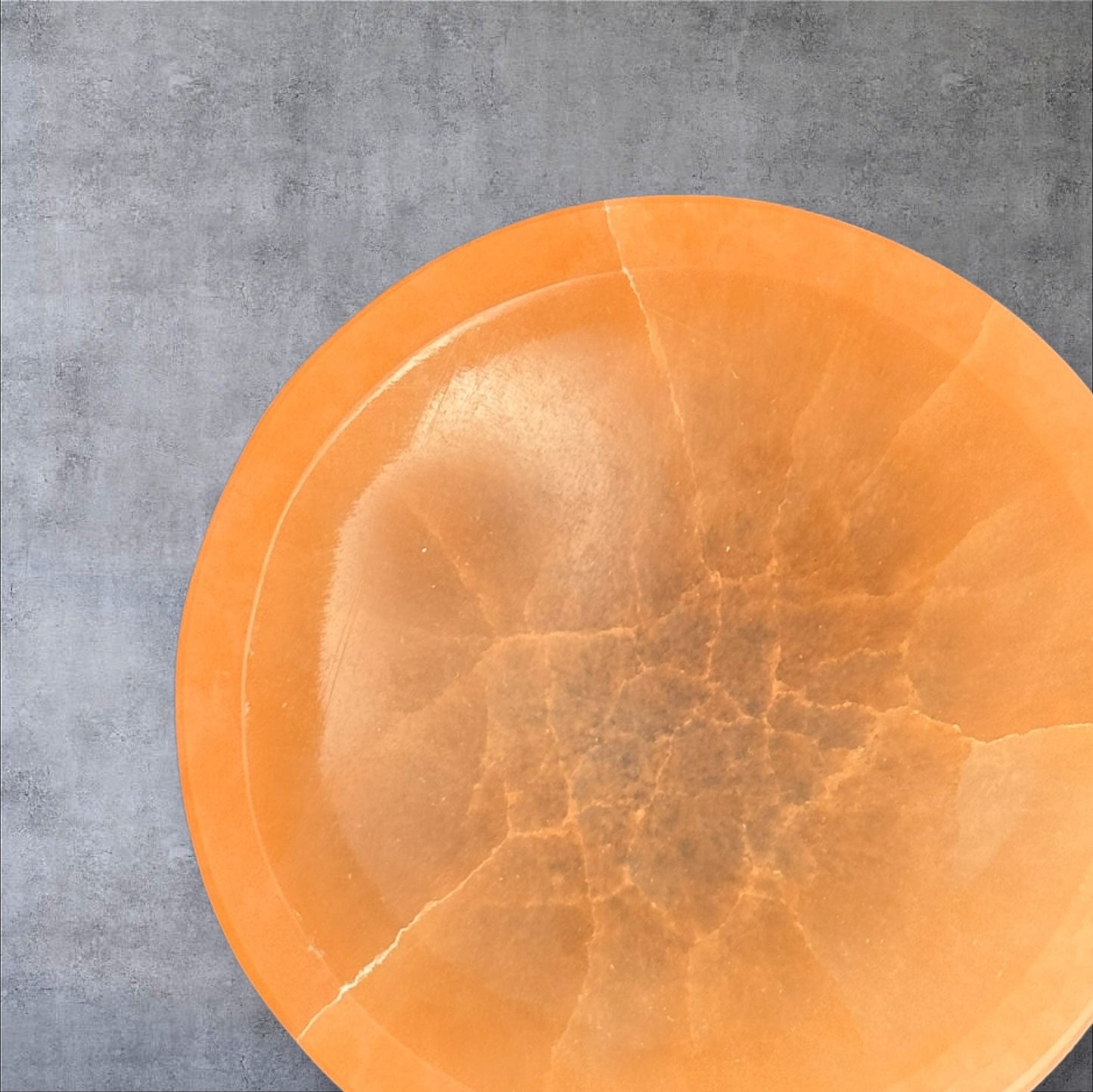 Orange Selenite Bowl Round (S)