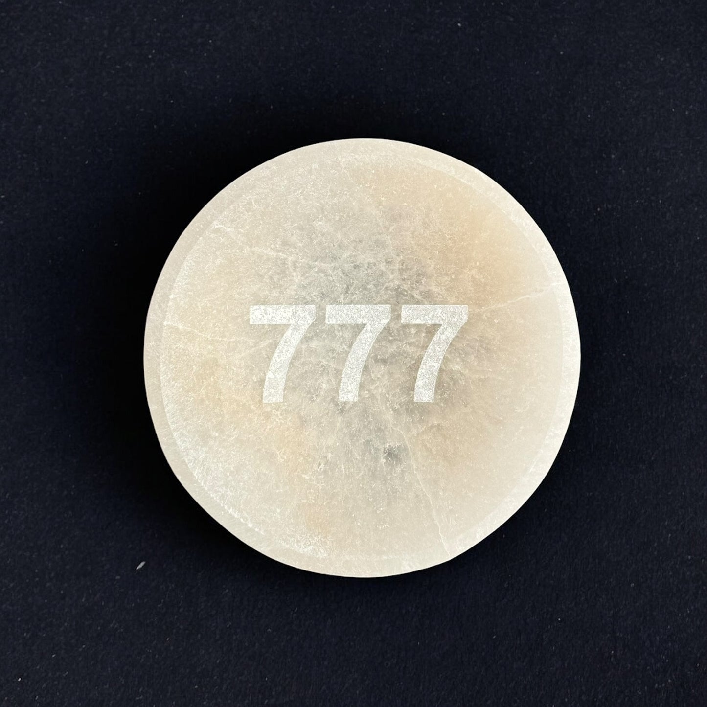 Angel Number "777" Selenite Bowl Round (M)