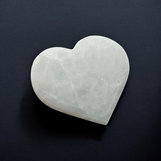 Heart Selenite Plate (M)