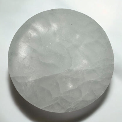 Selenite Crystal Plate Round (L)