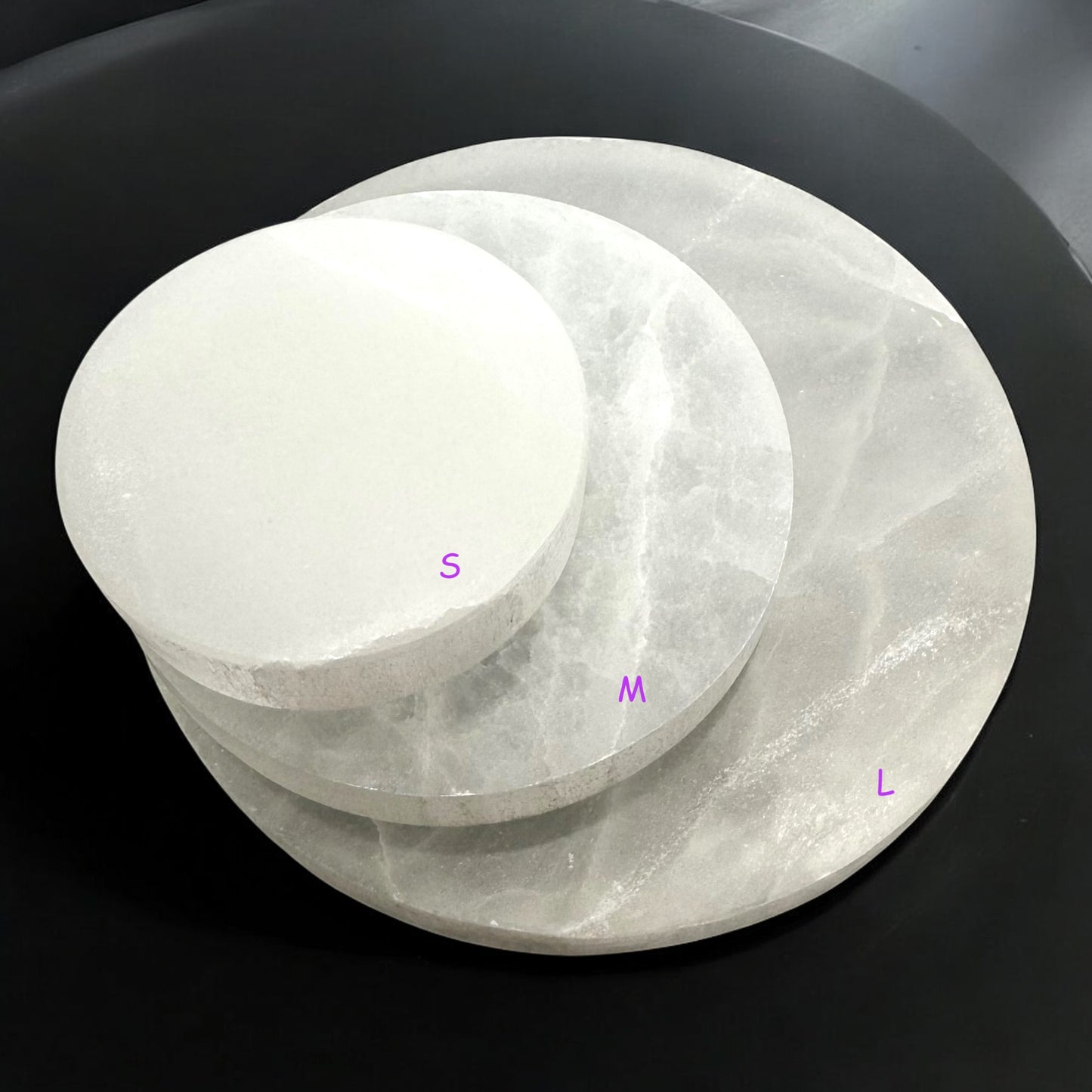 Selenite Crystal Plate Round