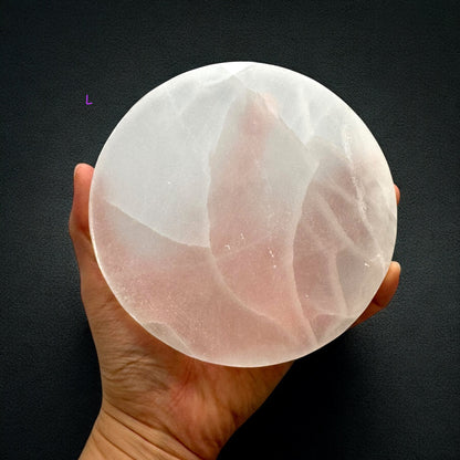 Selenite Crystal Plate Round