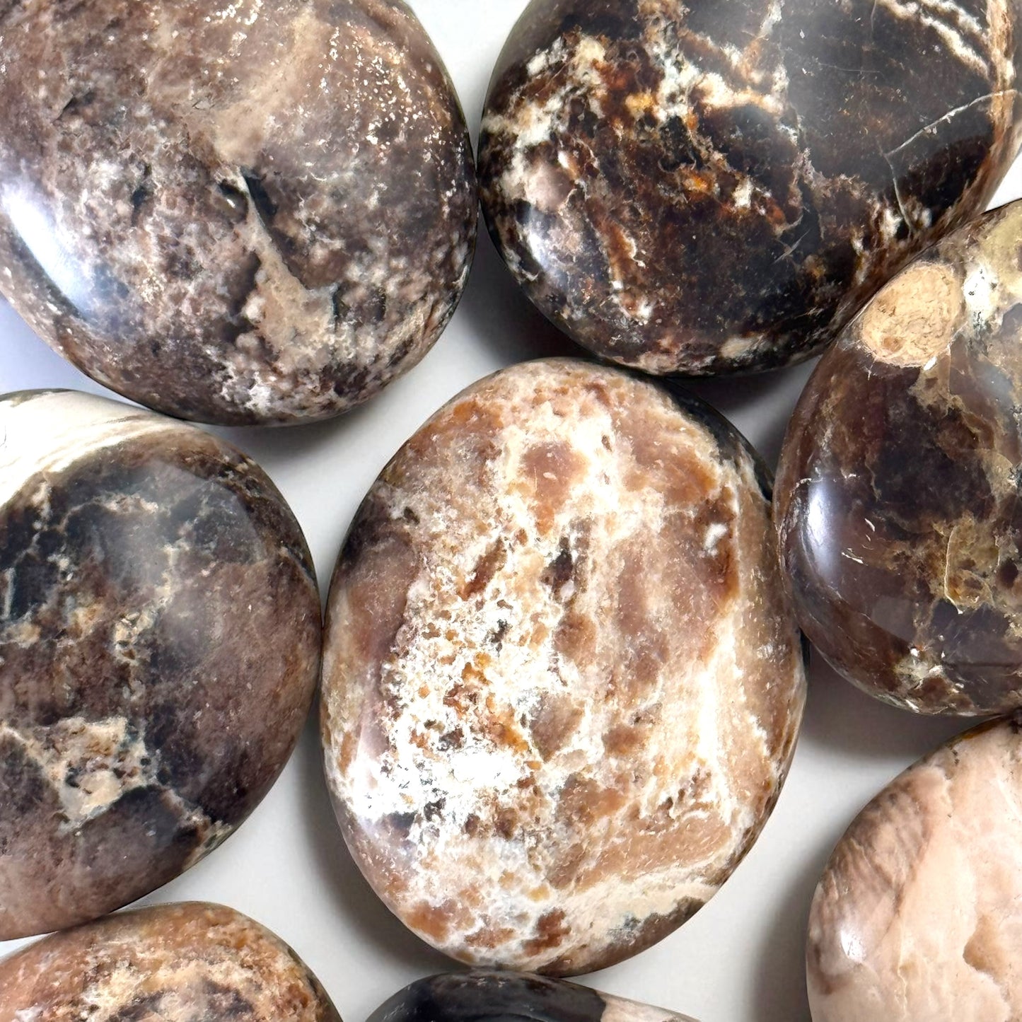 Coffee Opal Crystal Palm Stones
