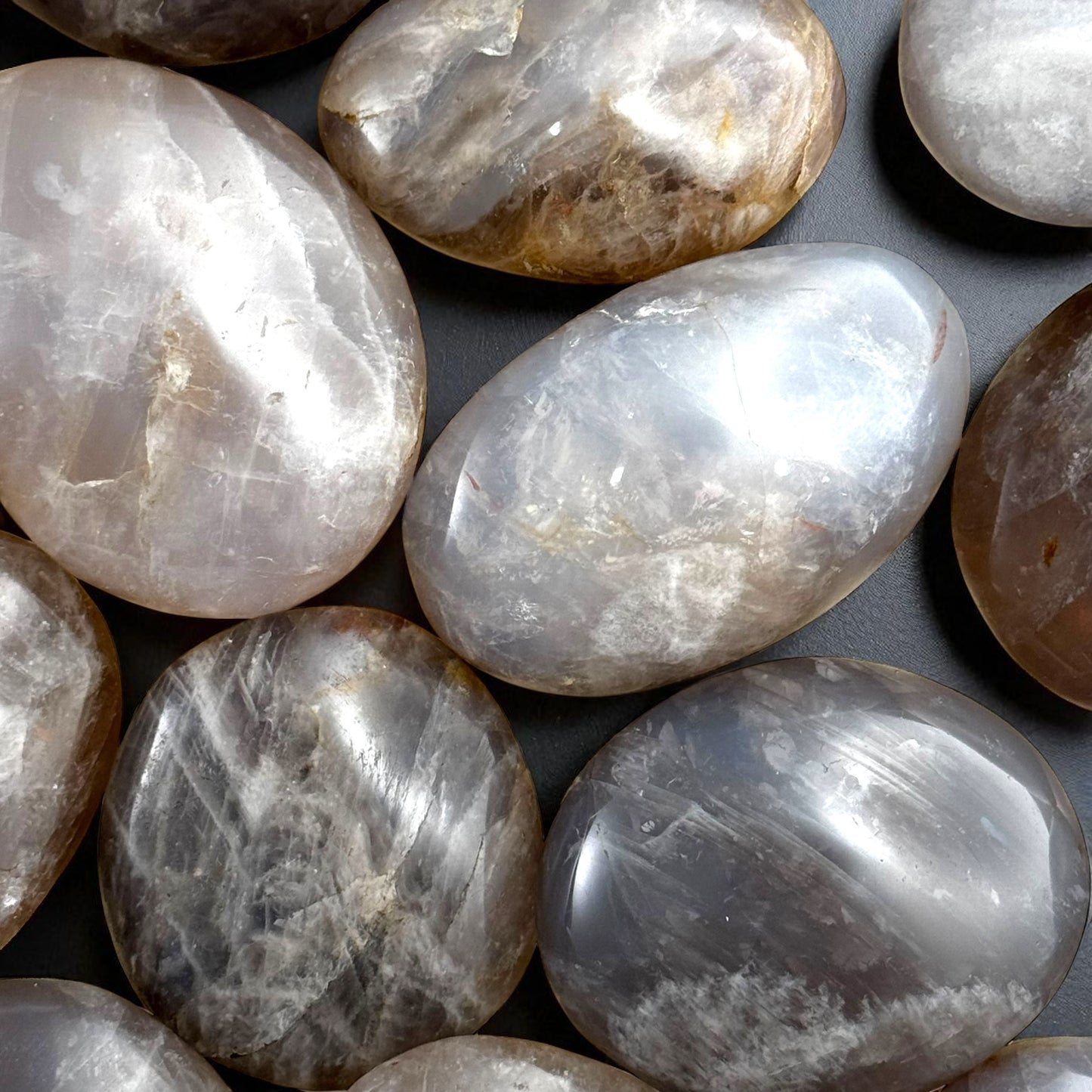 Blue Rose Quartz Crystal Palm Stones