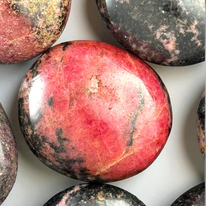 Rhodonite Crystal Palm Stones