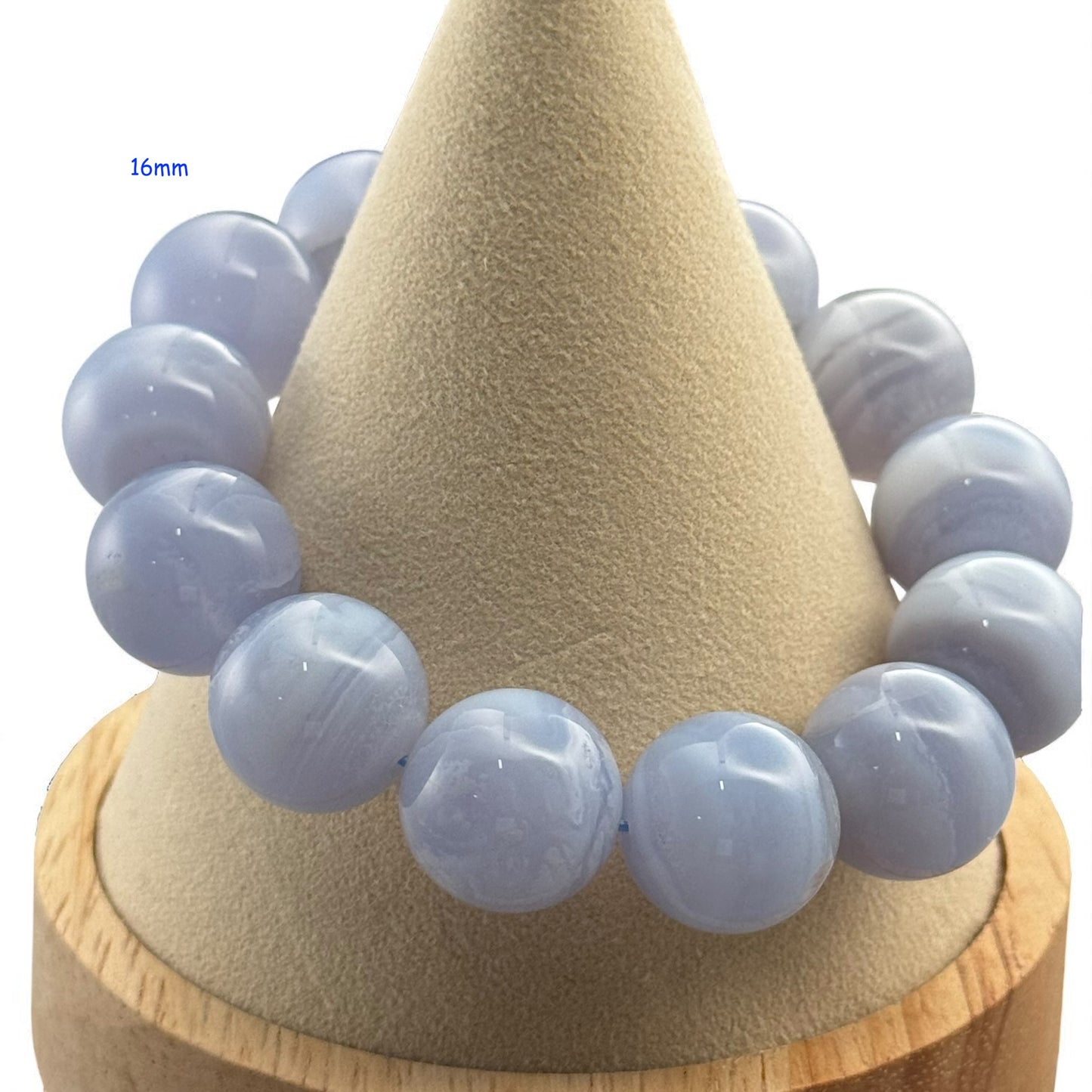 Blue Lace Agate Crystal Beaded Bracelets
