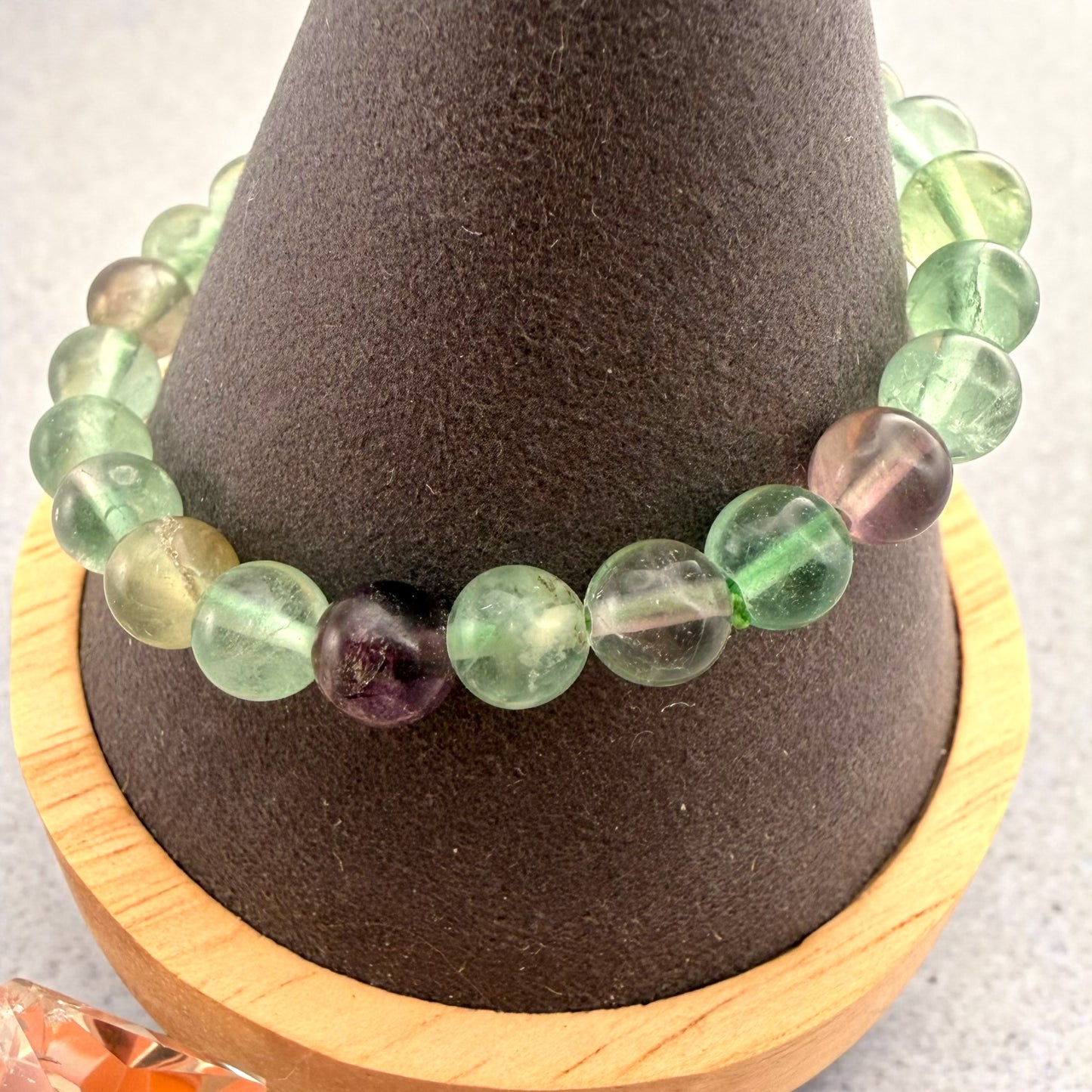 Multicolored Fluorite Crystal Beaded Bracelet (7~8 mm)