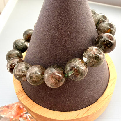 Garden Quartz (Lodolite) Crystal Beaded Bracelets