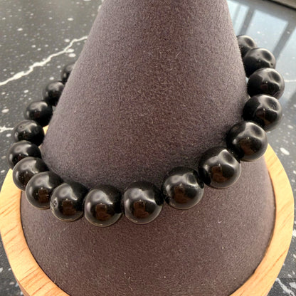 JET黑曜石水晶串珠手鍊