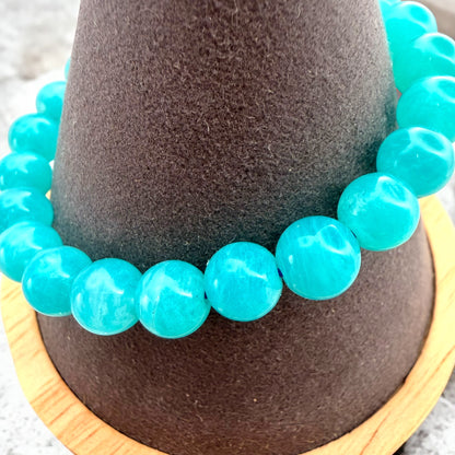 Amazonite Crystal Beaded Bracelet (8 mm)