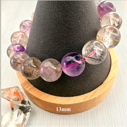 Super Seven, Amethyst Crystal Beaded Bracelet