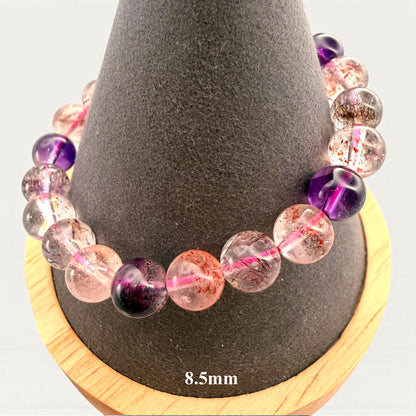 Super Seven, Amethyst Crystal Beaded Bracelet