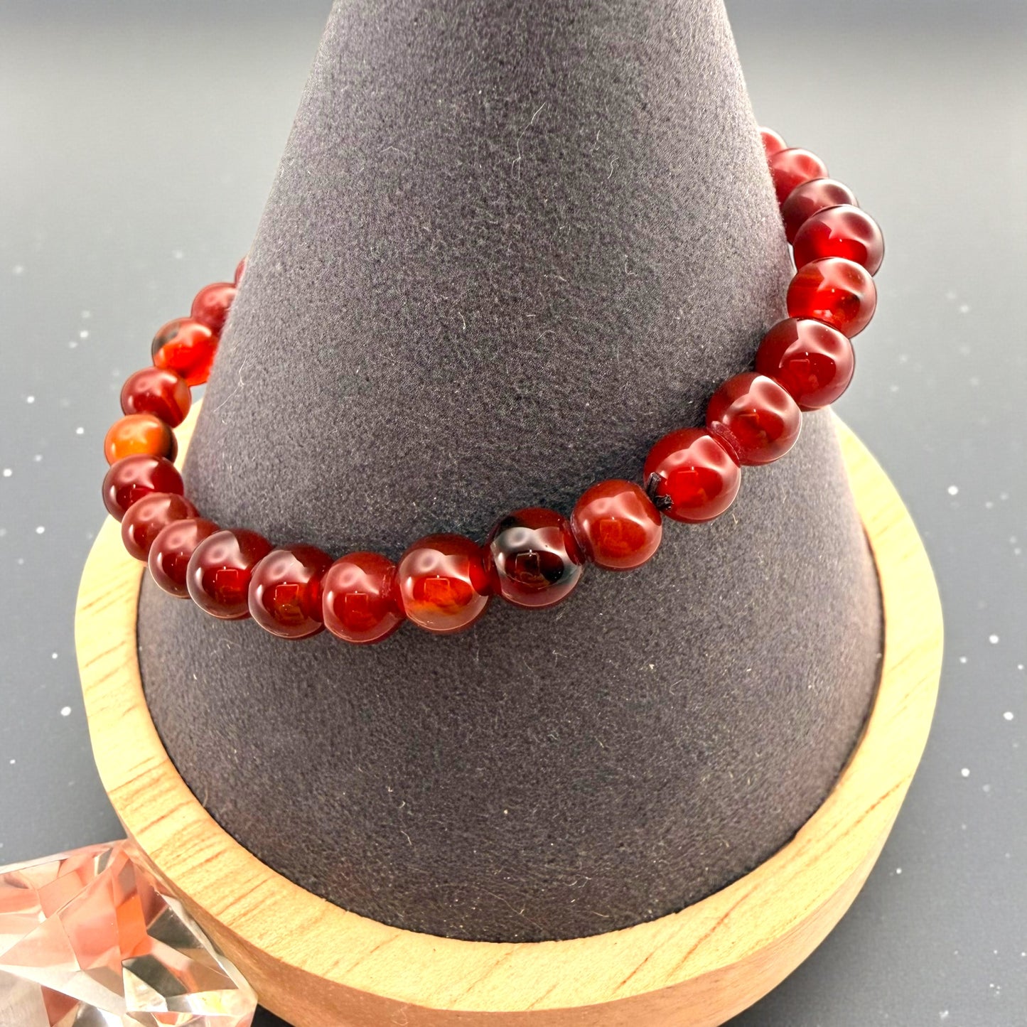 Carnelian Crystal Beaded Bracelets