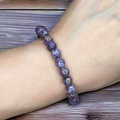 Charoite Crystal Beaded Bracelet