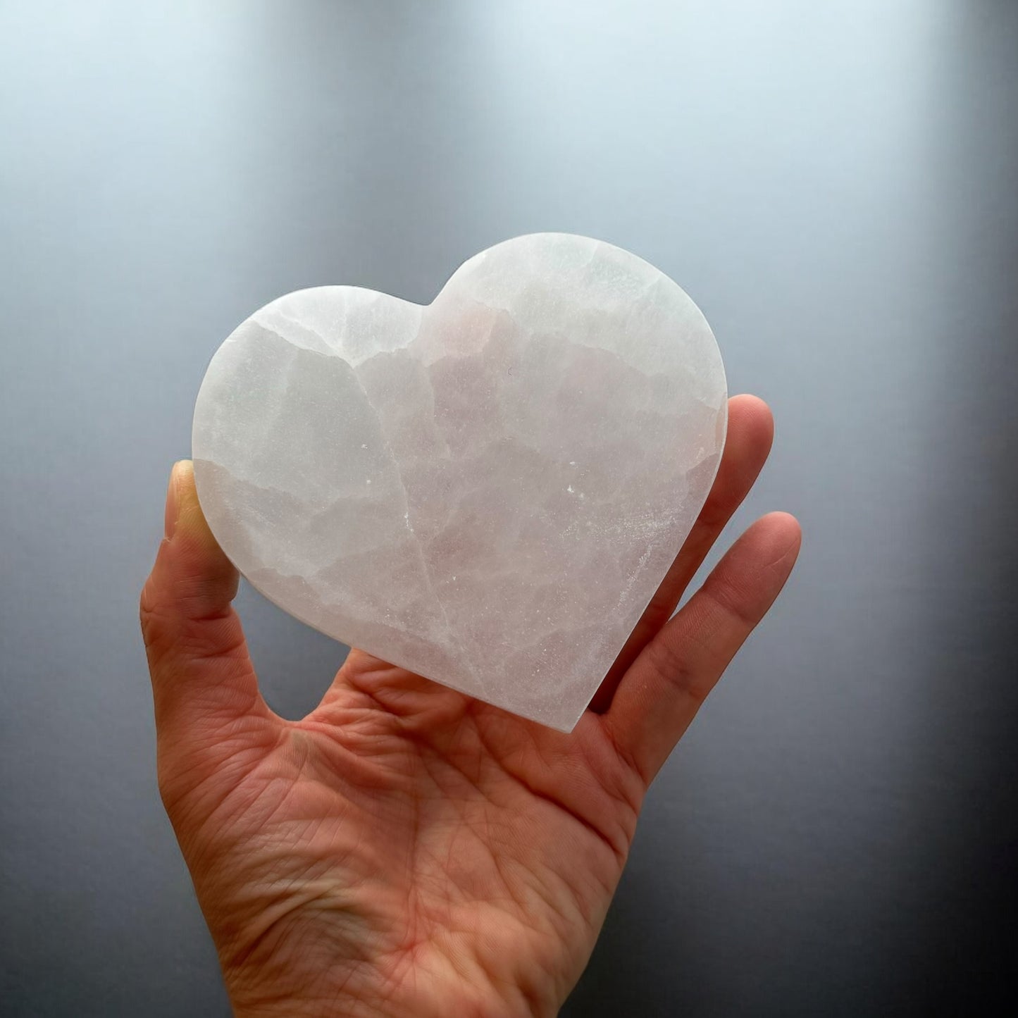 Heart Selenite Plate (M)