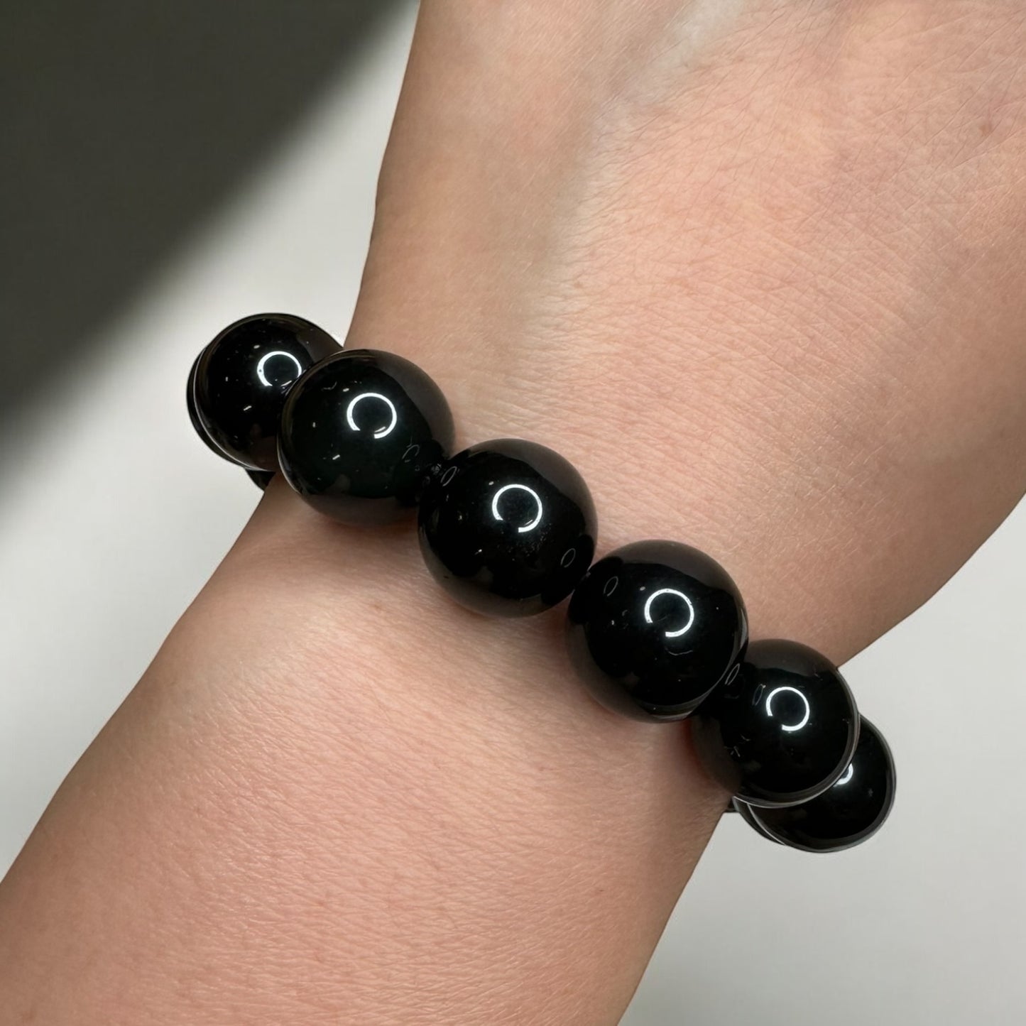 14mm Obsidian Beaded Bracelets