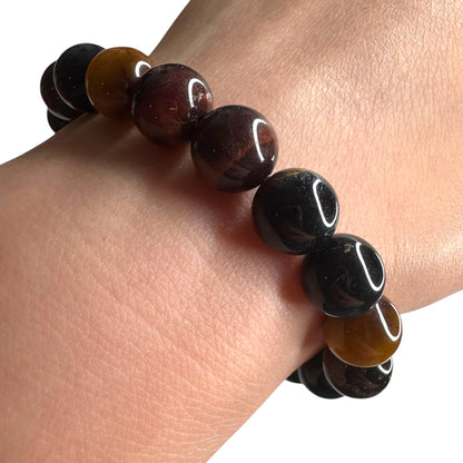 Rainbow Tiger's Eye Crystal Beaded Bracelets