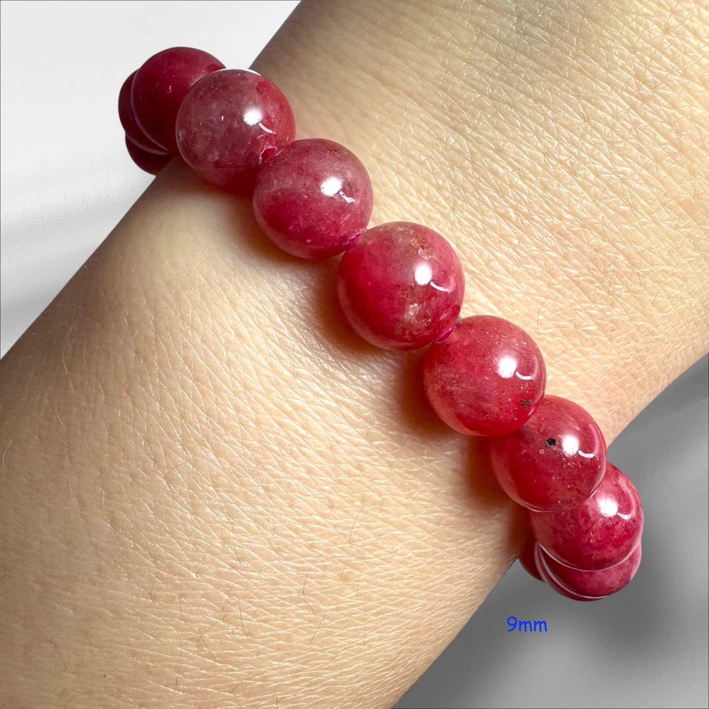 Russian Rhodonite in Quartz Crystal Beaded Bracelets, Premium Quality