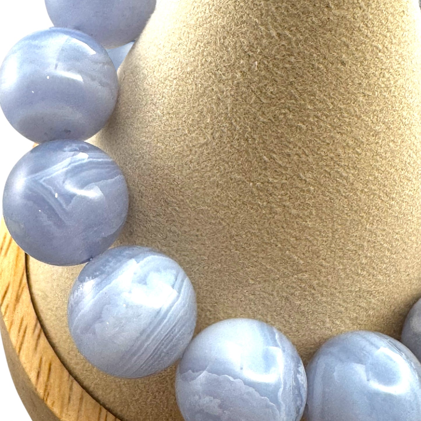 Blue Lace Agate Crystal Beaded Bracelets