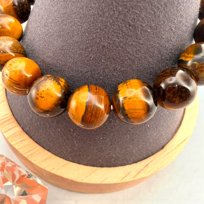 Tiger's Eye Crystal Beaded Bracelet