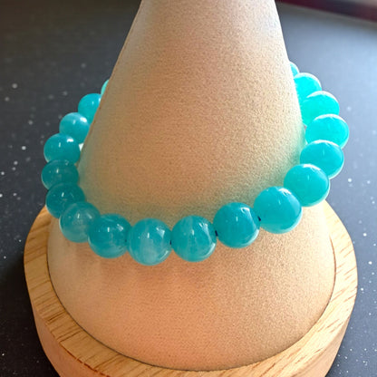 Amazonite Crystal Beaded Bracelet (8 mm)