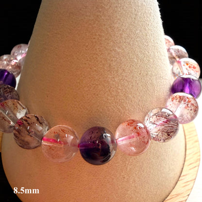 Super Seven, Amethyst Crystal Beaded Bracelet